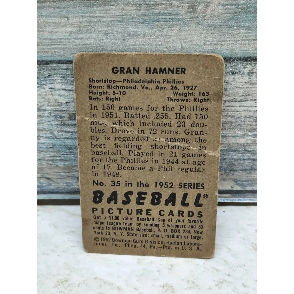 1952‎ Bowman -  #35 Gran Hamner